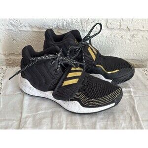 adidas Unisex-Youth 3.5 Deep Threat Basketball Shoe Black & Gold Metallic